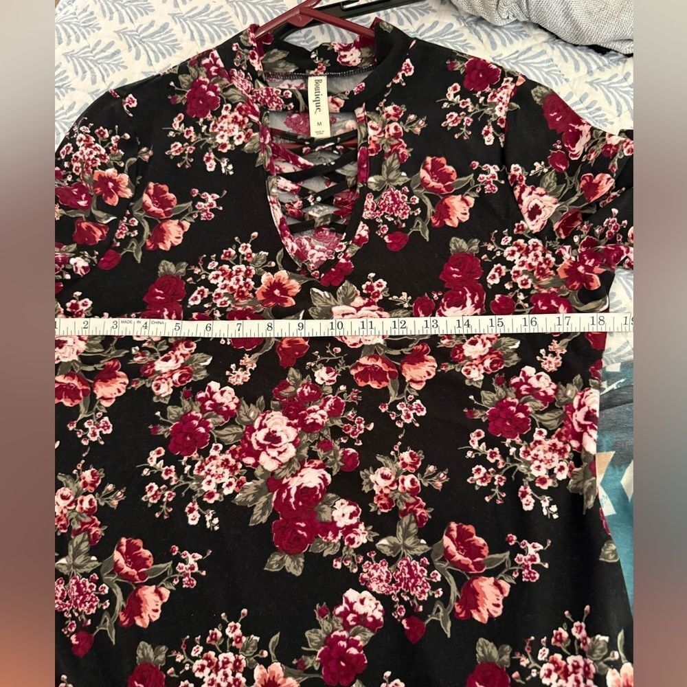 New B&B Boutique soft black floral dress Medium - Picture 14 of 16